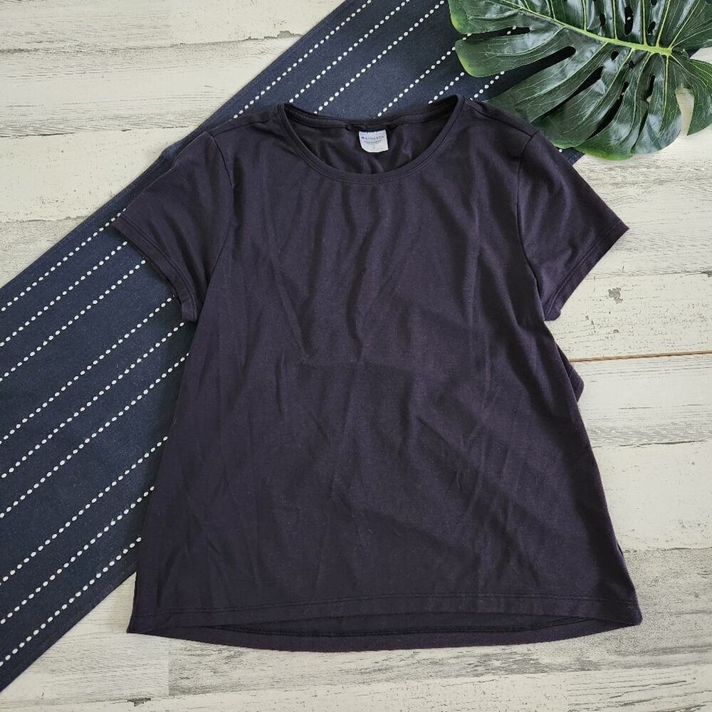 Athleta Air Out Cinch Tee Short Sleeve Athletic T-shirt Dark Gray Size Small
